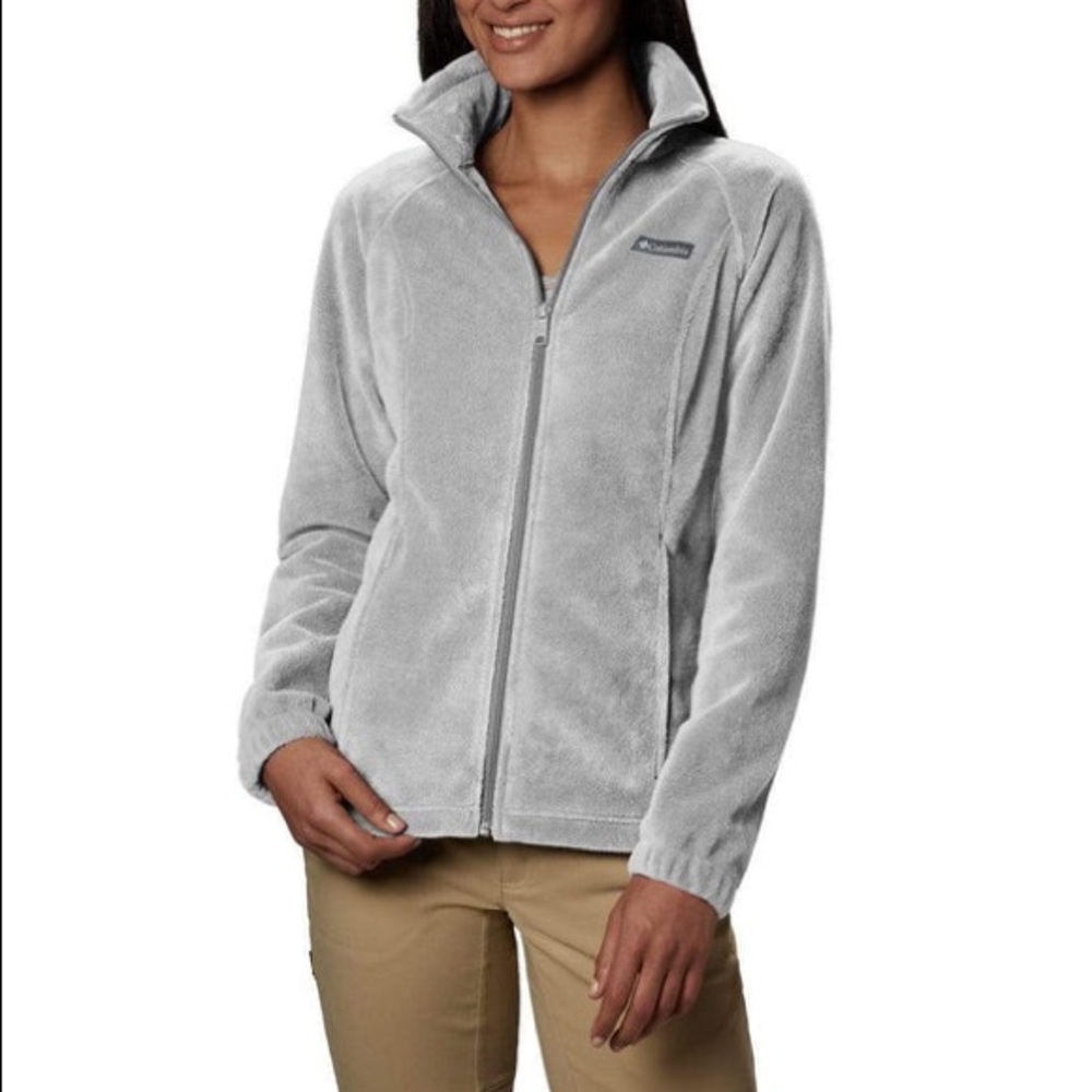 New Columbia gray fleece full zip Benton springs
